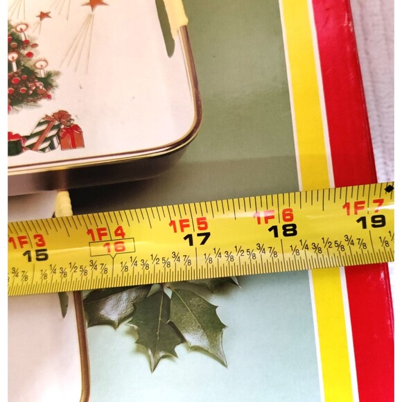 Vintage Asahi Trading Co 3 Piece Lacquerware Tray Set Merry Christmas Made Japan - Picture 13 of 13